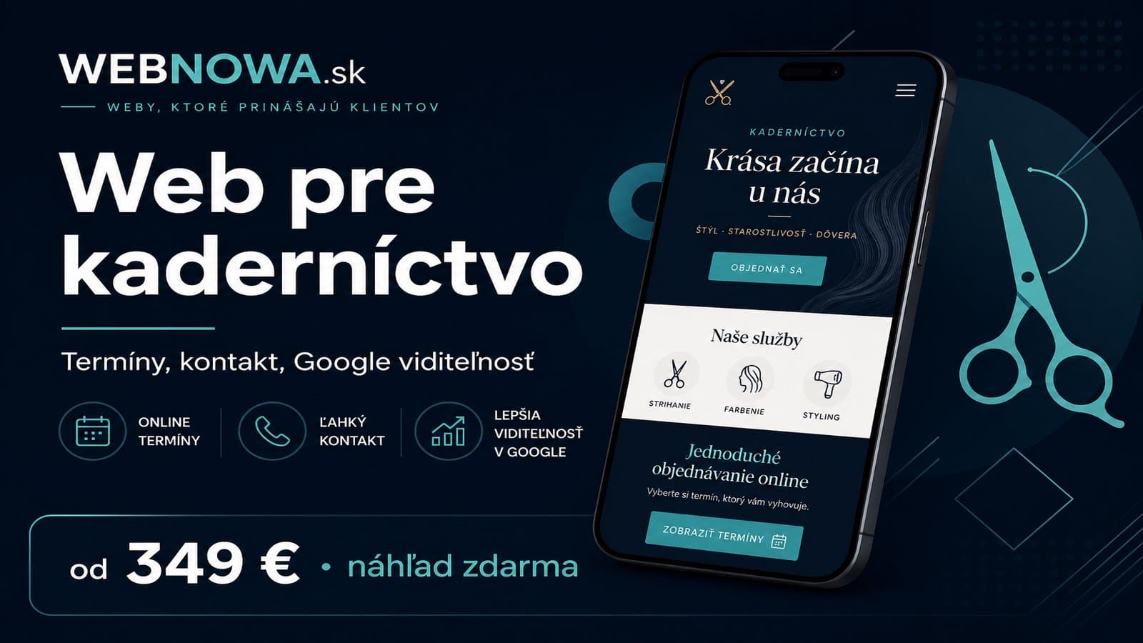 Web pre kaderníctvo – viac rezervácií z vyhľadávania